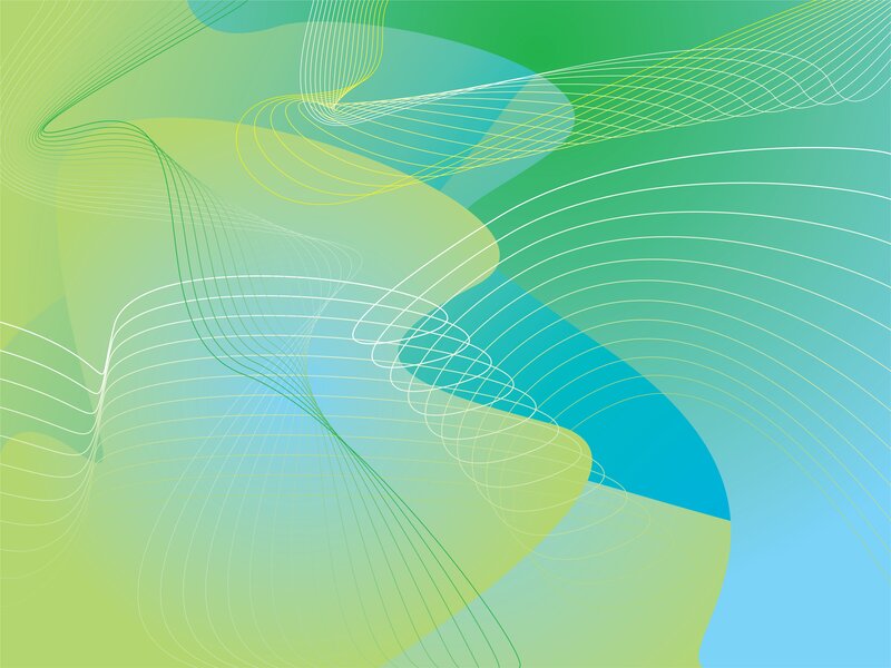 Abstract green and blue wave design