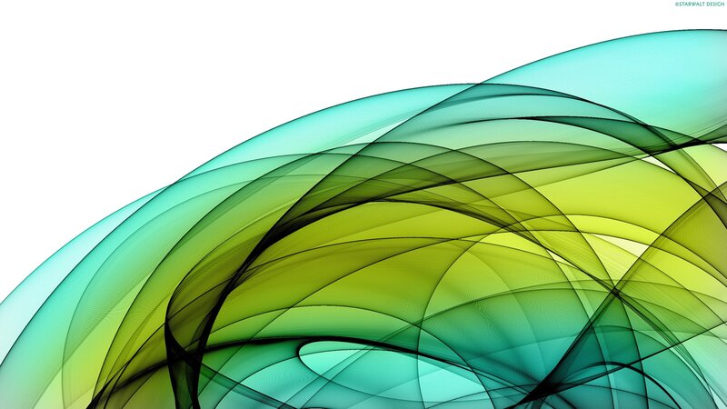 Abstract green and blue wave design