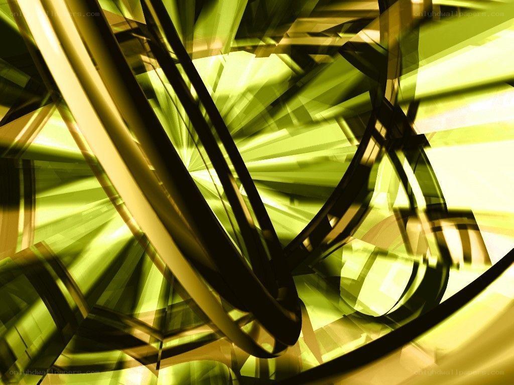 abstract green and gold design