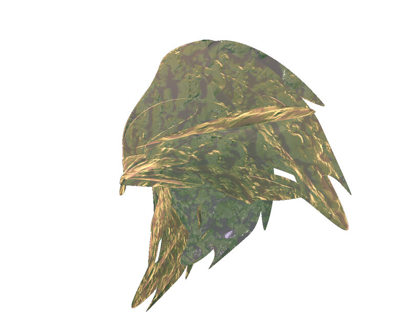 abstract green and gold hair