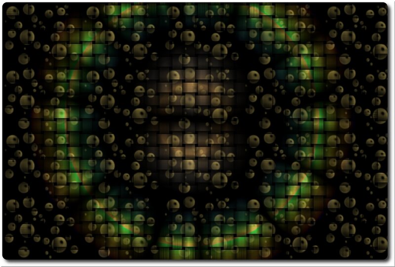 abstract green and gold pattern