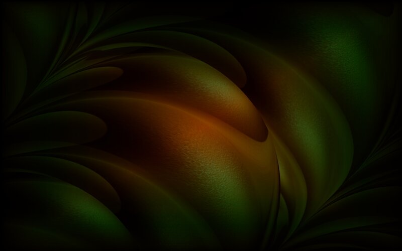 abstract green and orange swirl