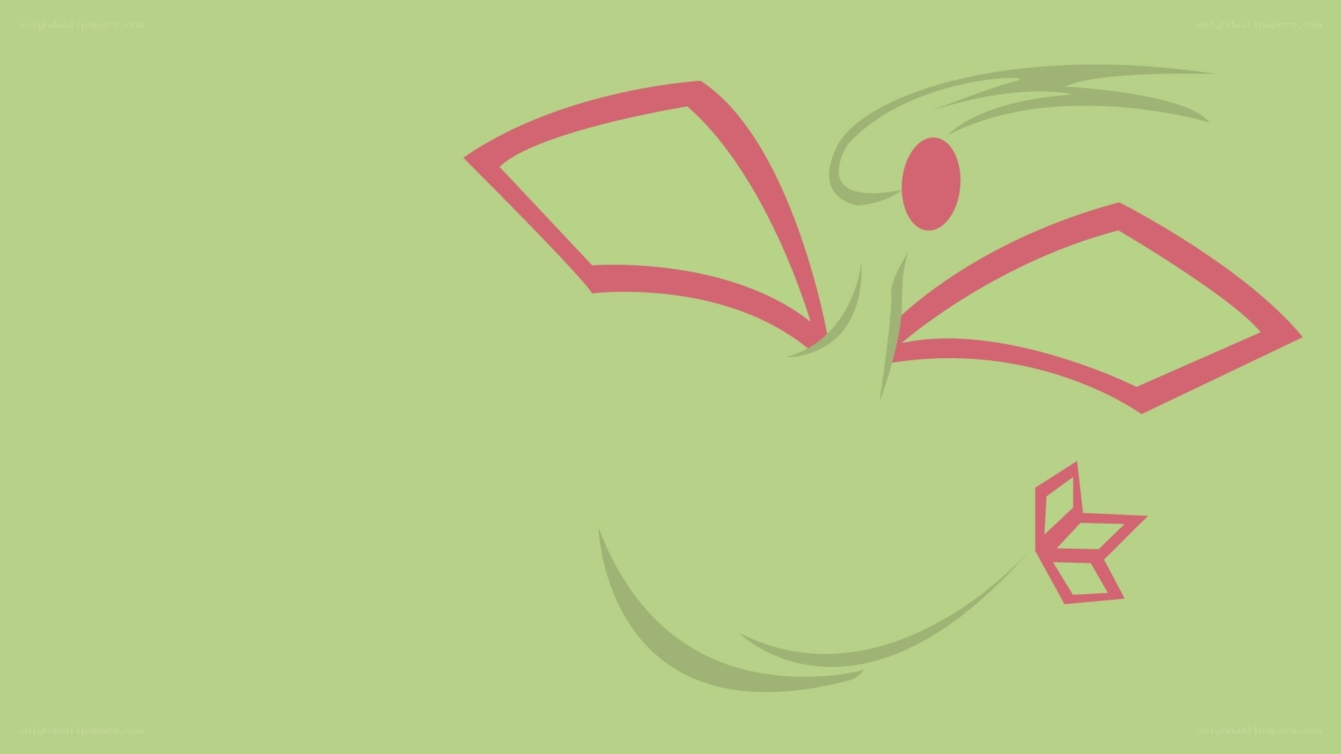 abstract green and pink design