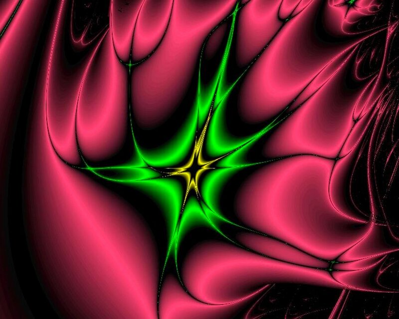 Abstract green and pink fractal