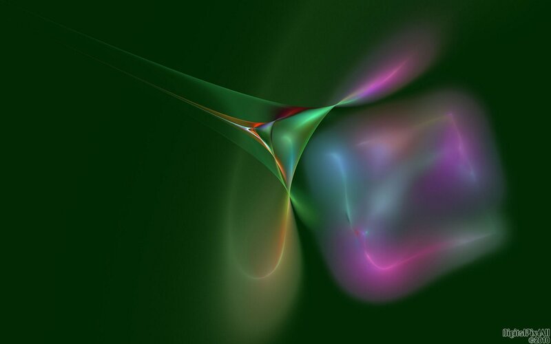 Abstract green and purple fractal