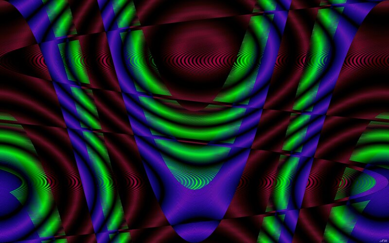 Abstract green and purple fractal