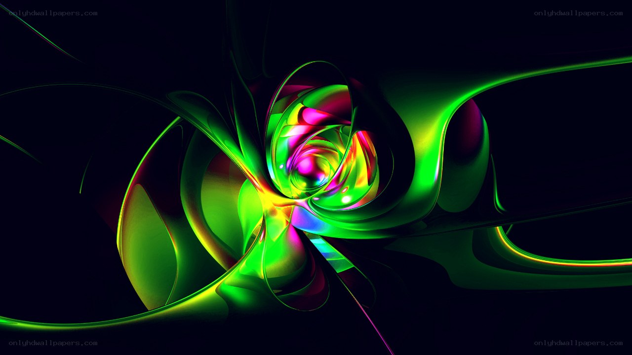 Abstract green and purple swirl