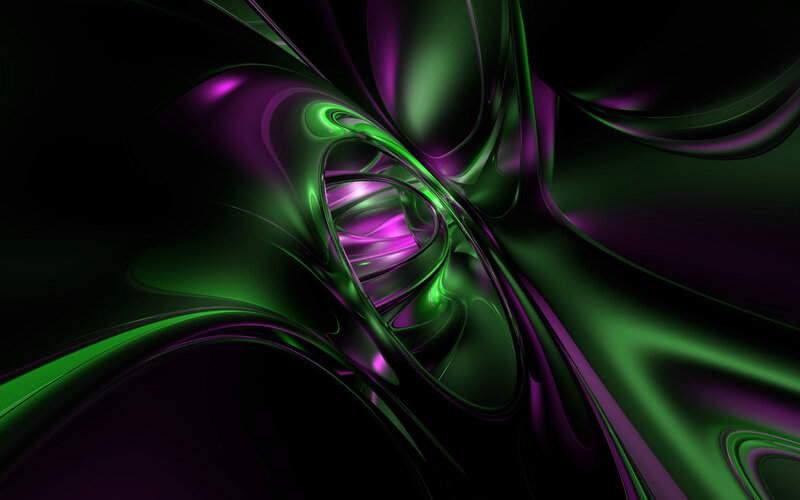 Abstract green and purple swirl