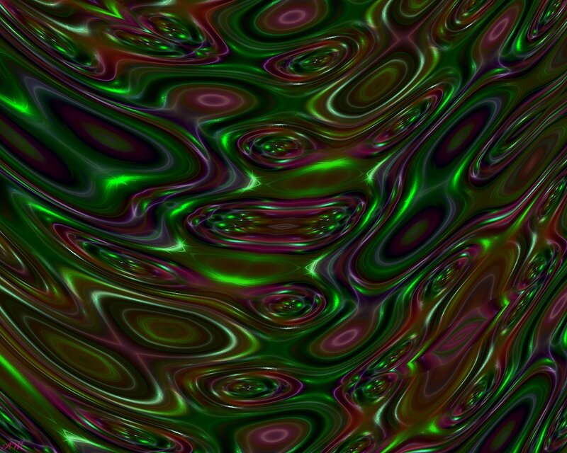Abstract green and purple swirls