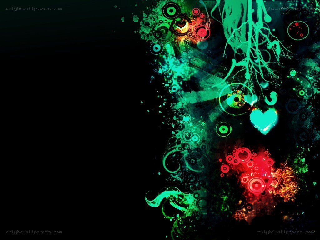 abstract green and red design