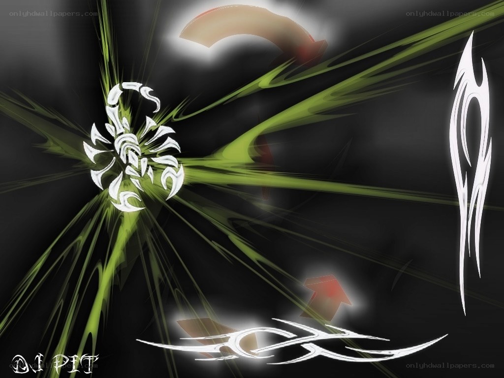 abstract green and white design