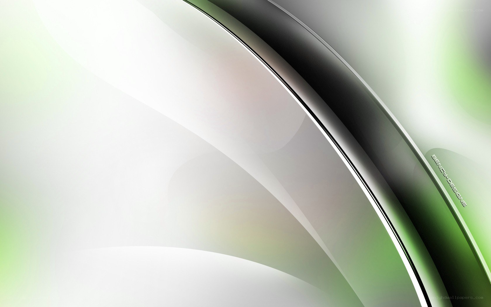 abstract green and white design