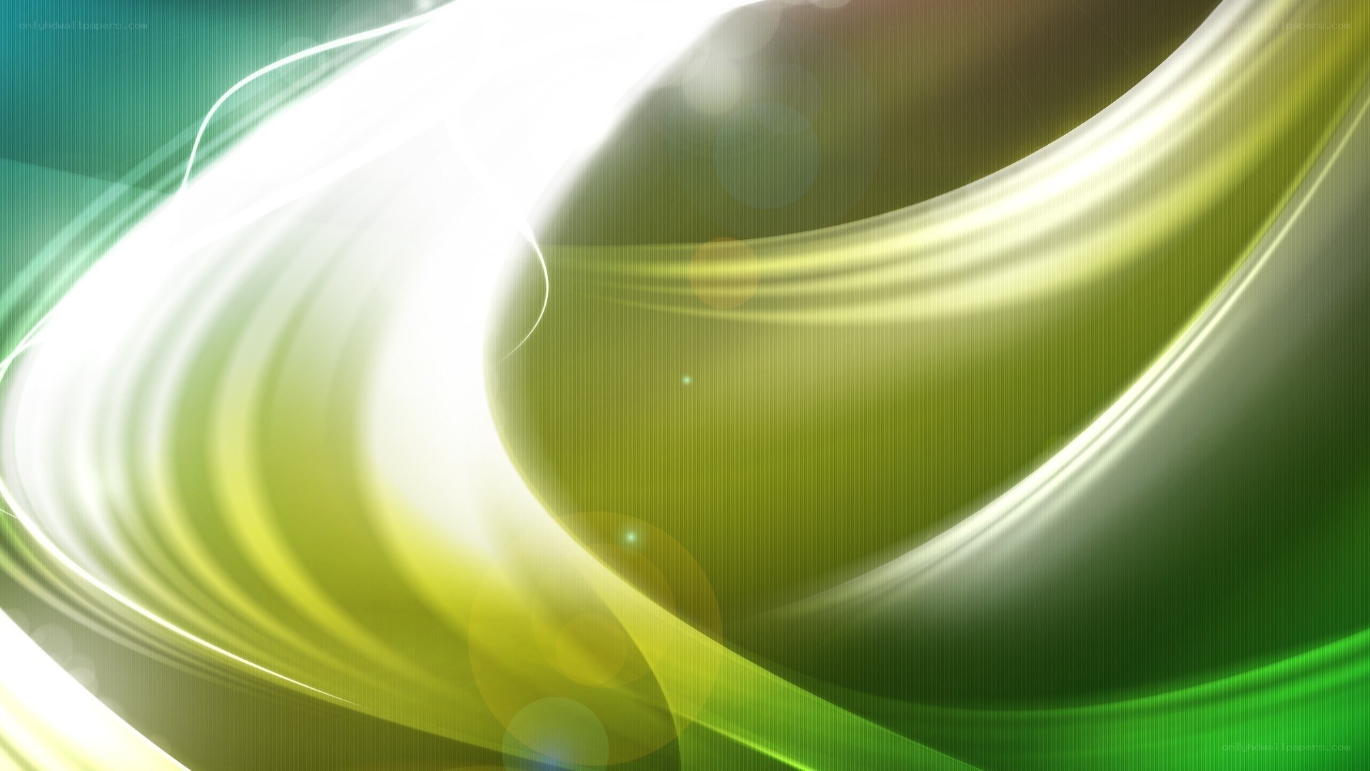 Abstract green and white swirl