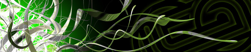 Abstract green and white swirls