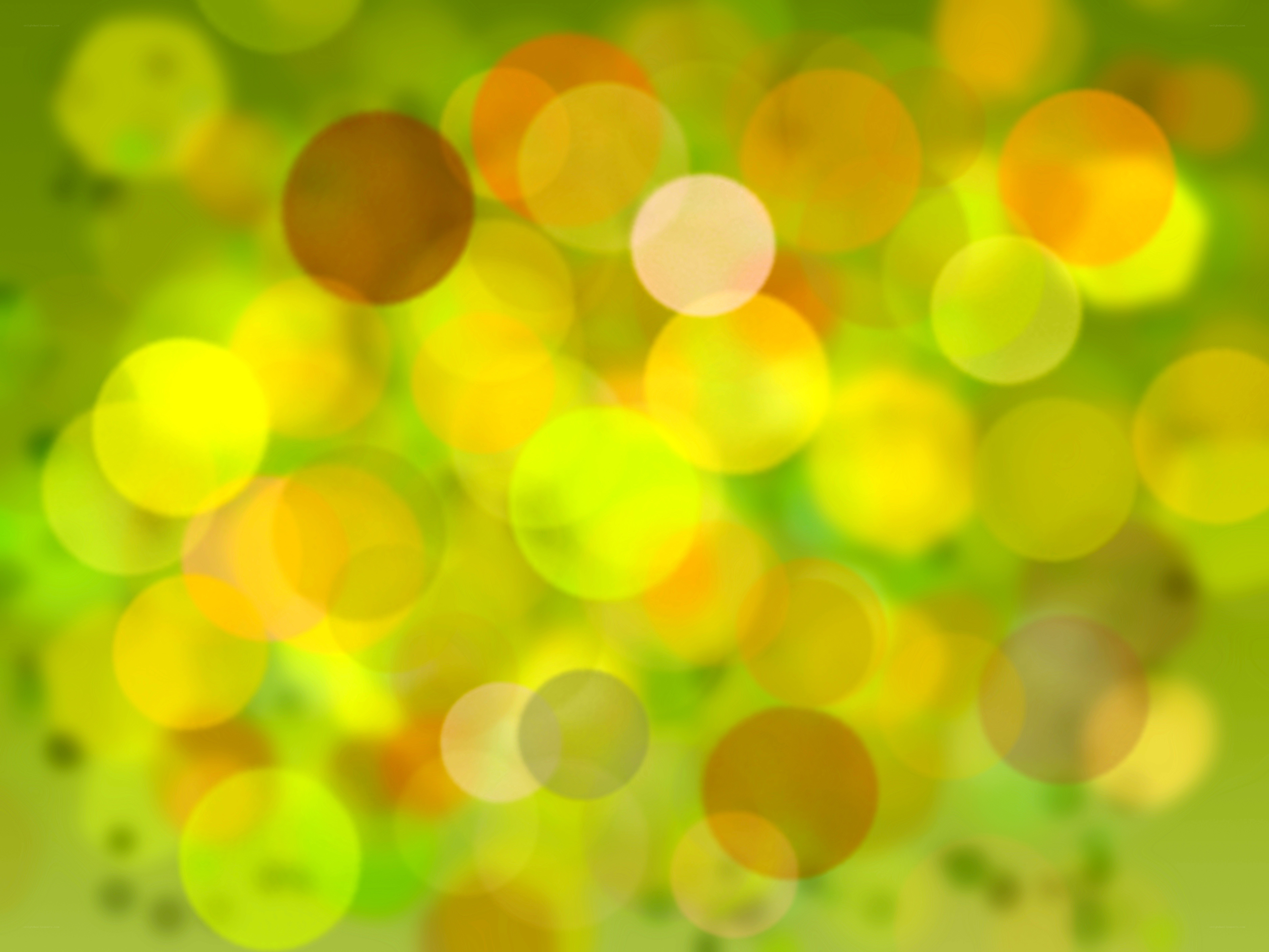 abstract green and yellow bokeh