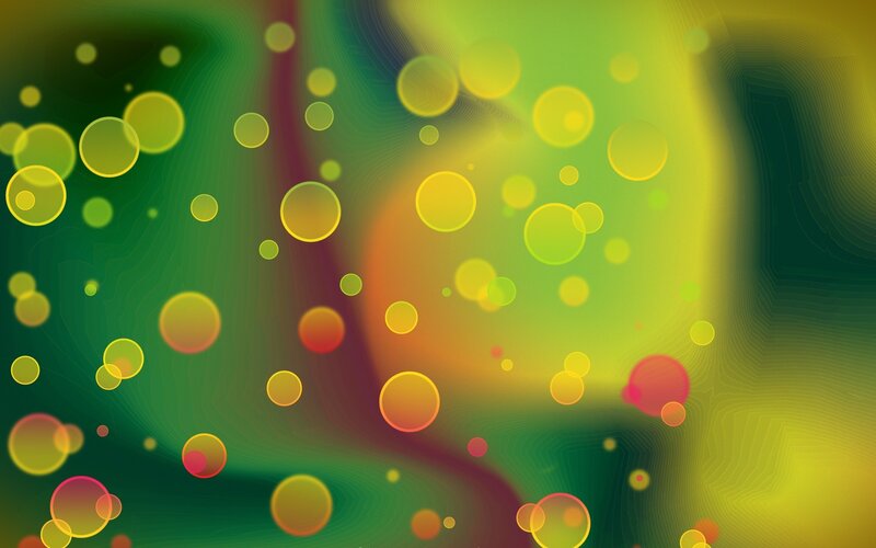 Abstract Green and Yellow Circles — Vibrant