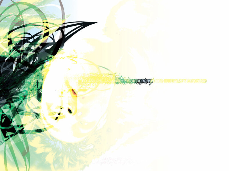abstract green and yellow design