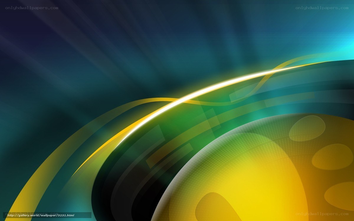 Abstract green and yellow design