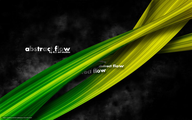 Abstract green and yellow flow
