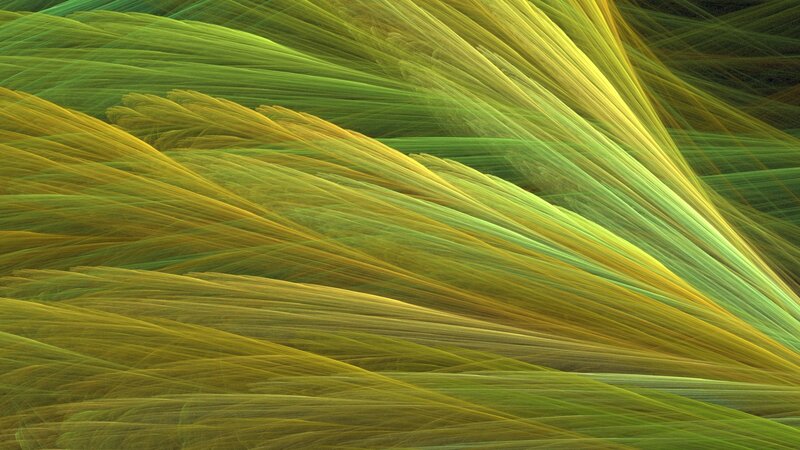 Abstract green and yellow fractal