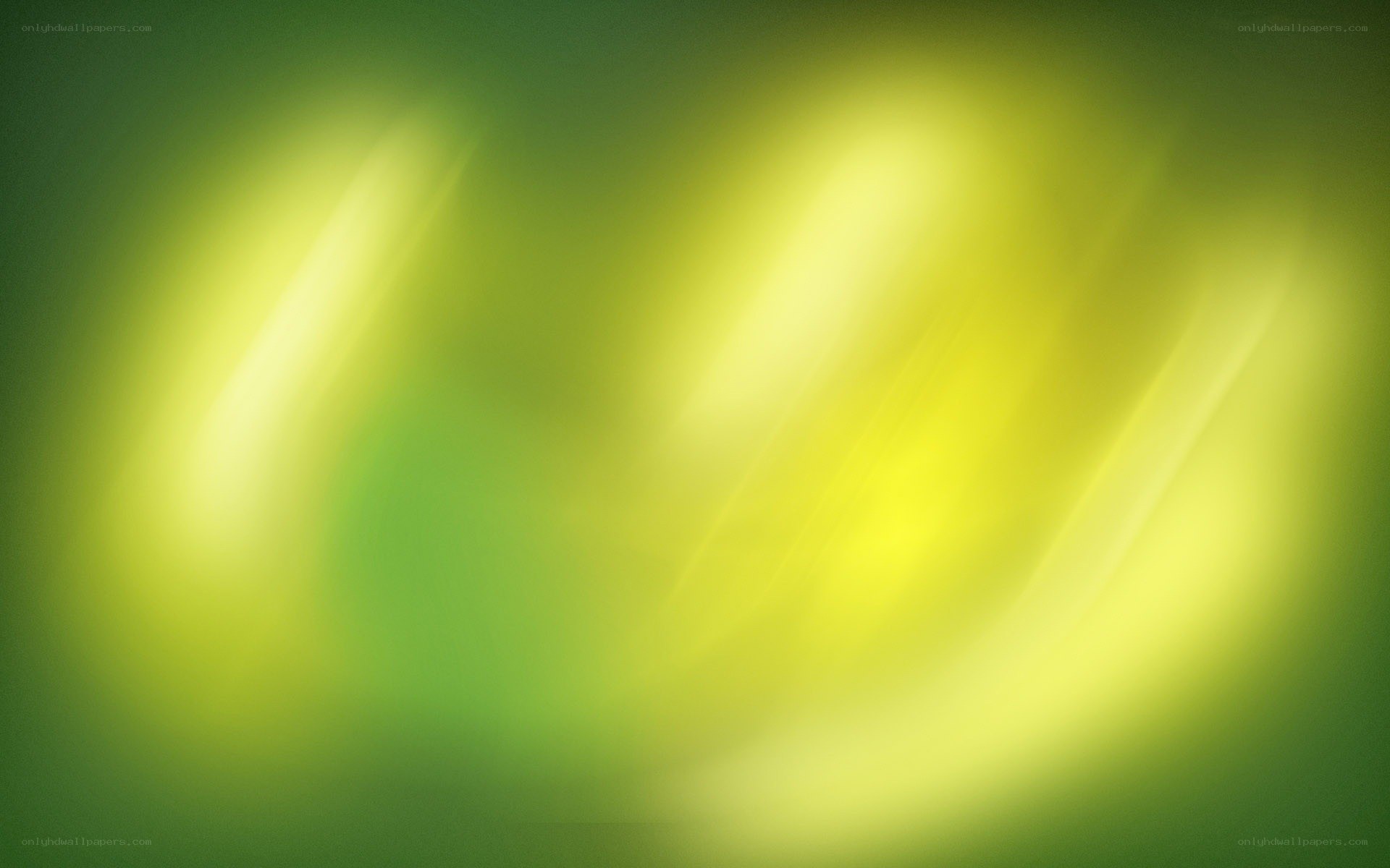 abstract green and yellow light