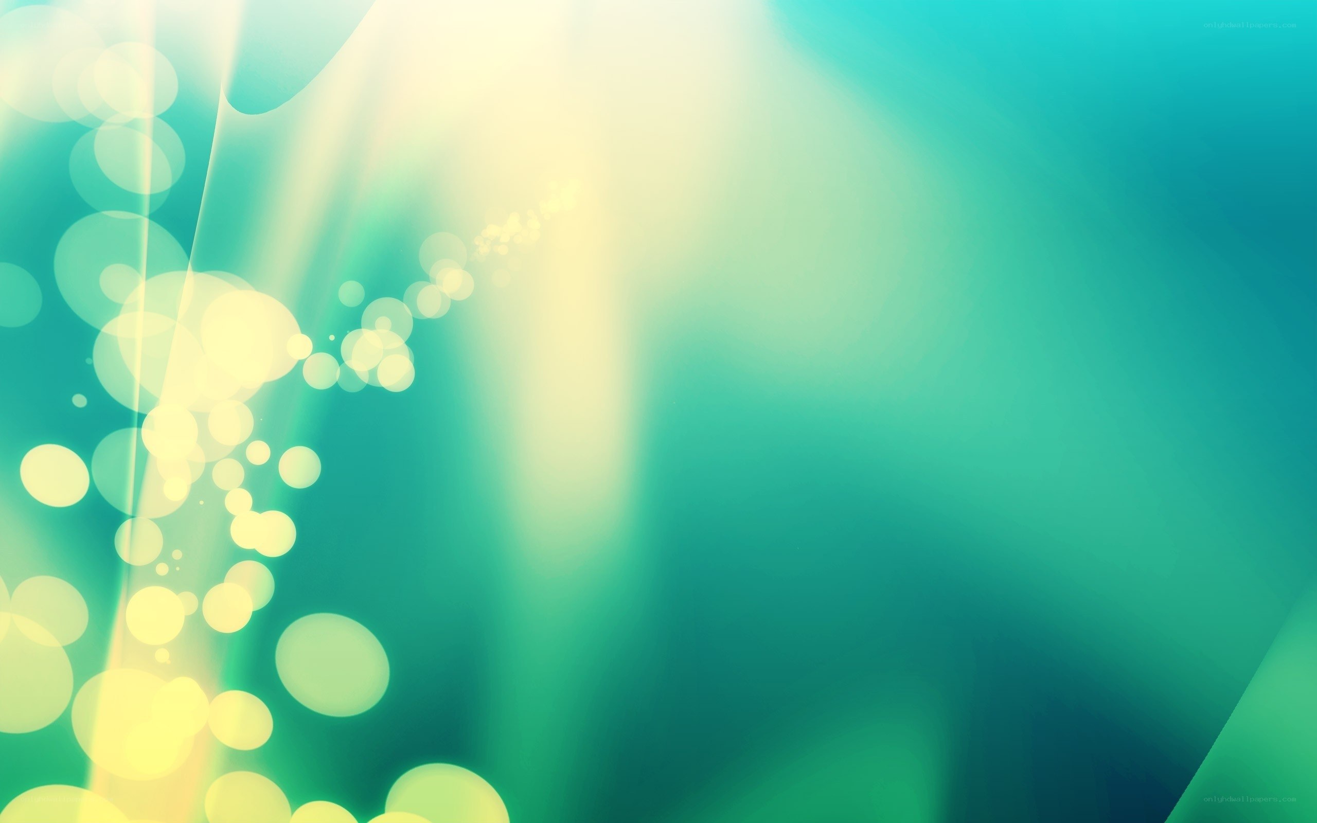 abstract green and yellow light