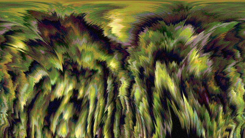 Abstract Green and Yellow Pattern — Chaotic