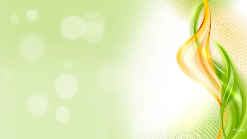 Abstract Green and Yellow Swirl — Calm