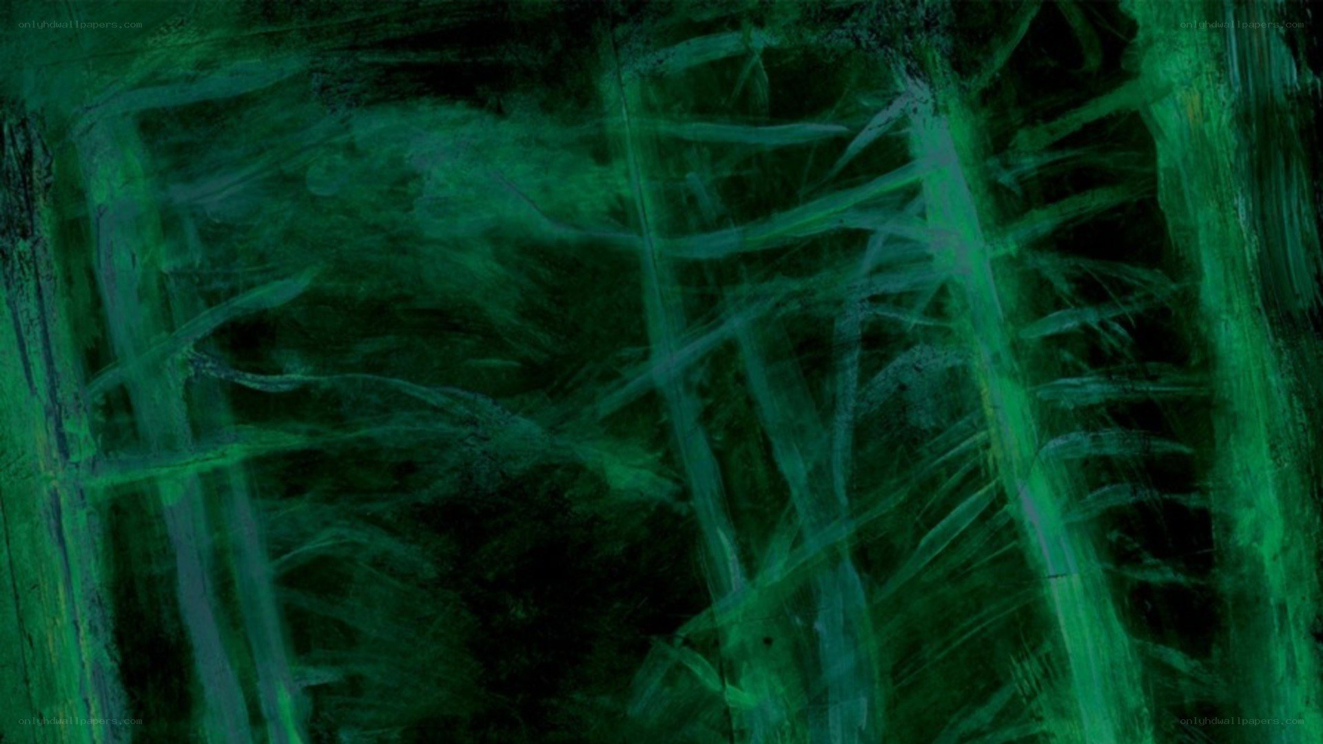 abstract green brushstrokes