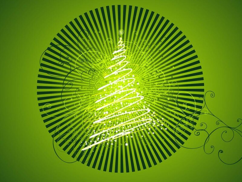Abstract Green Christmas Tree