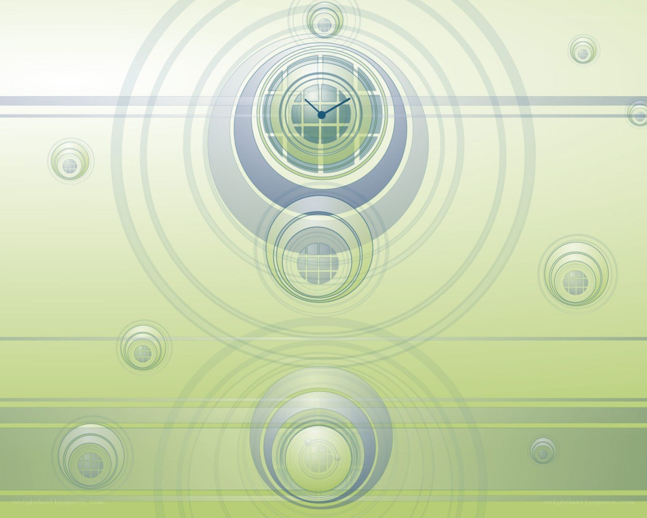abstract green circular design