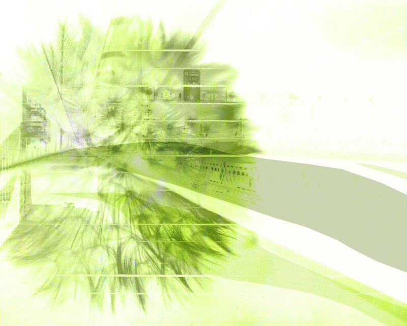 abstract green cityscape