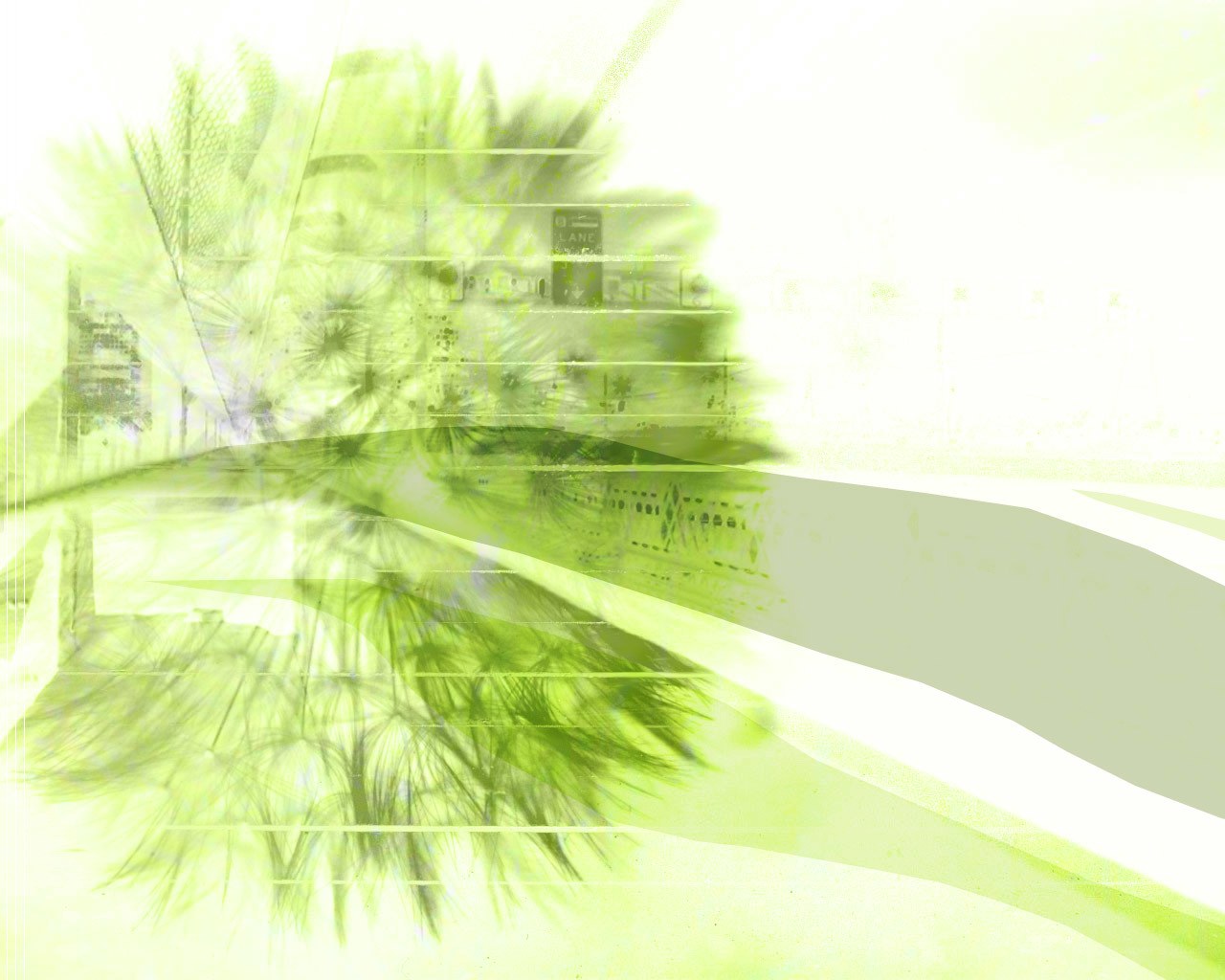 abstract green cityscape