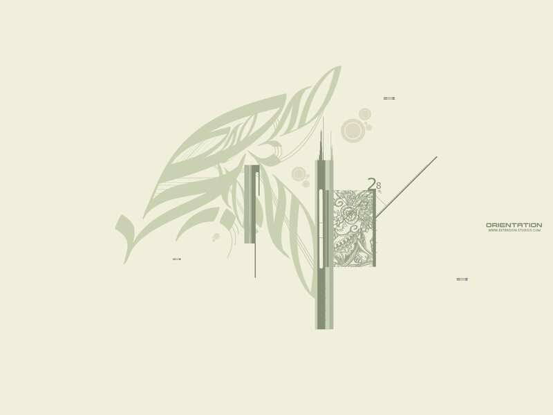 abstract green design with leaf