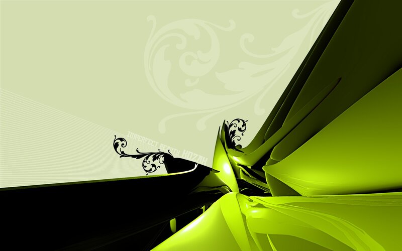 abstract green design with swirls