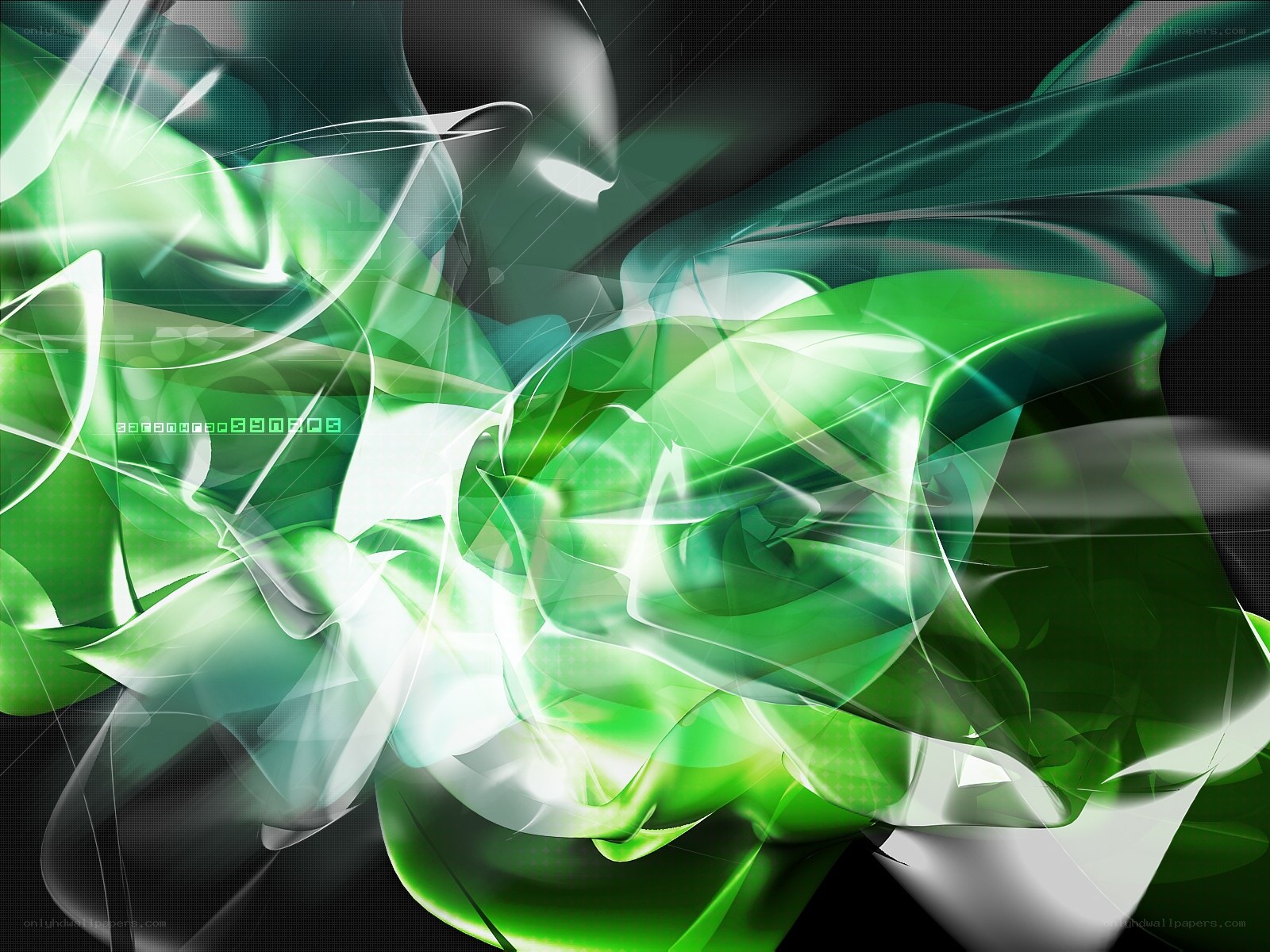 Abstract green digital art