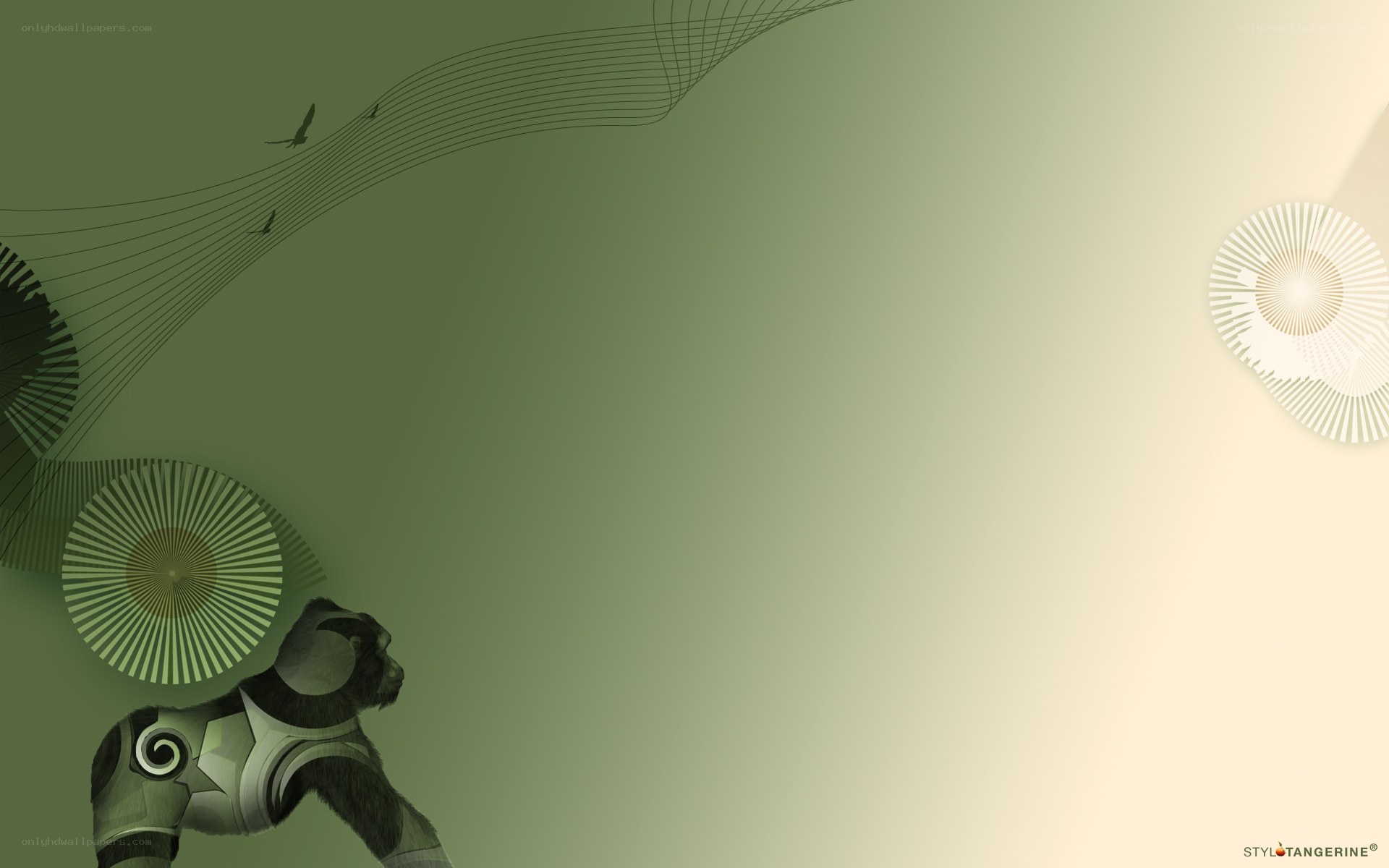 abstract green digital art