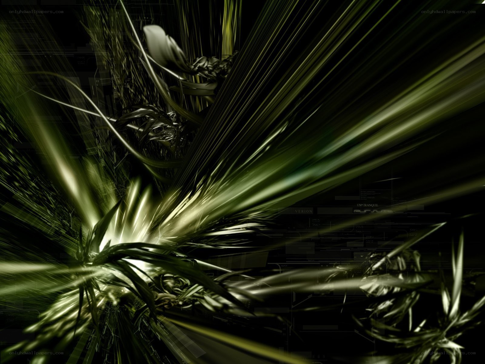 Abstract green digital art