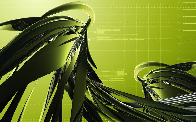 Abstract green digital art