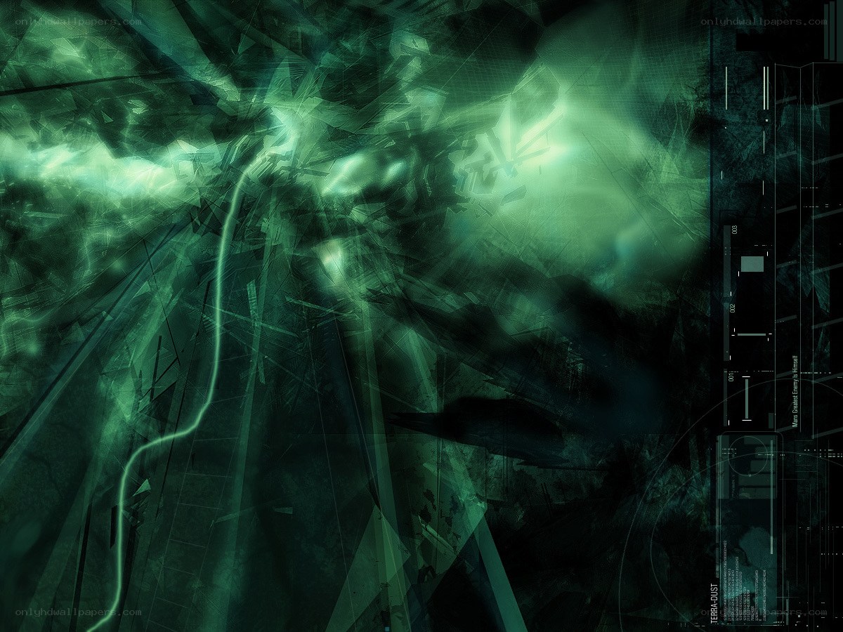 abstract green digital landscape