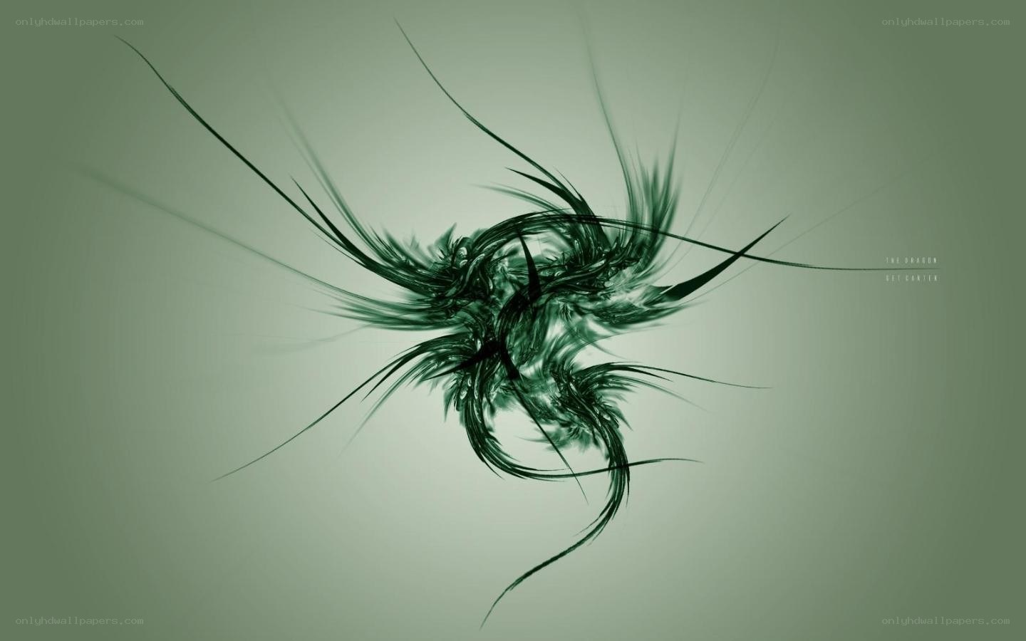 Abstract green dragon fractal