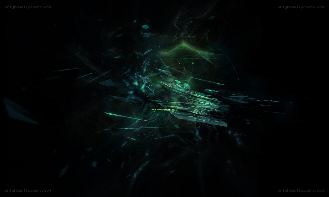 abstract green energy burst