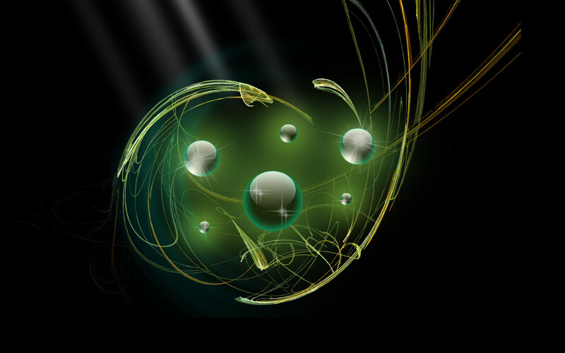 Abstract green energy sphere