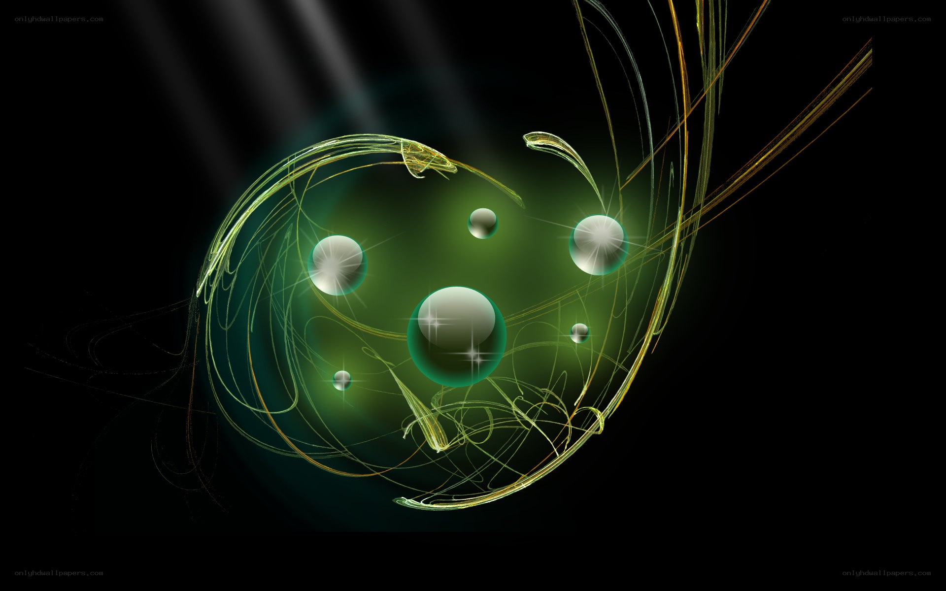 Abstract green energy sphere