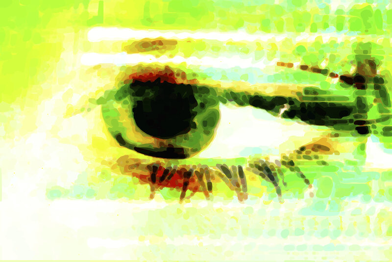 abstract green eye art