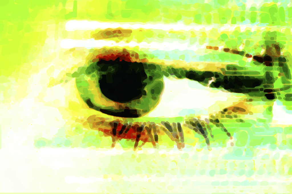 abstract green eye art