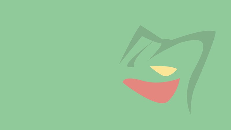 Abstract Green Face — Calm