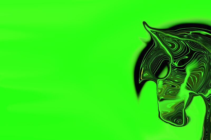Abstract Green Face