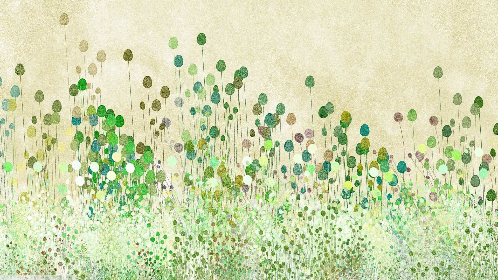 abstract green field illustration