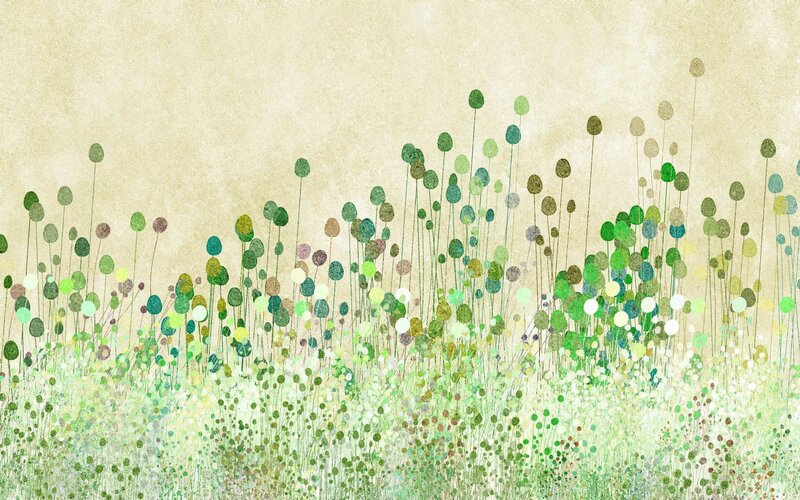 Abstract green field illustration